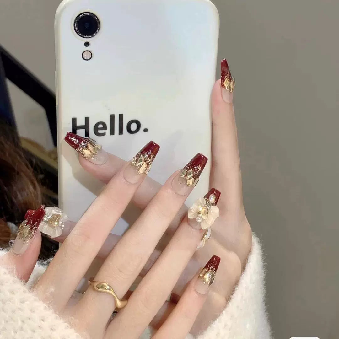 Purely Handmade 10 PCs Nail Set- HM004