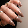 JP3152- Brown Almond Press on Nails