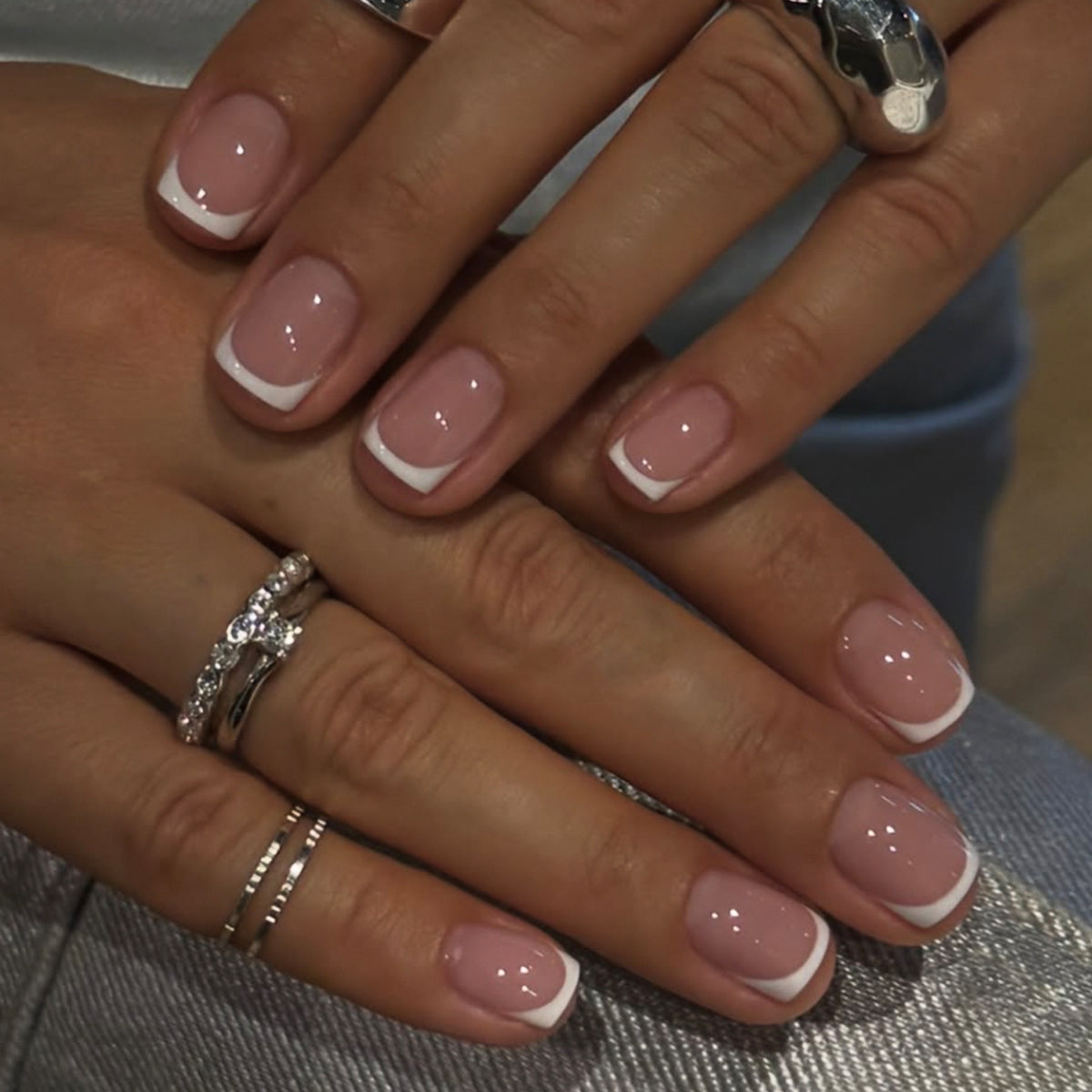 JP4481- Short Square French Press on Nails