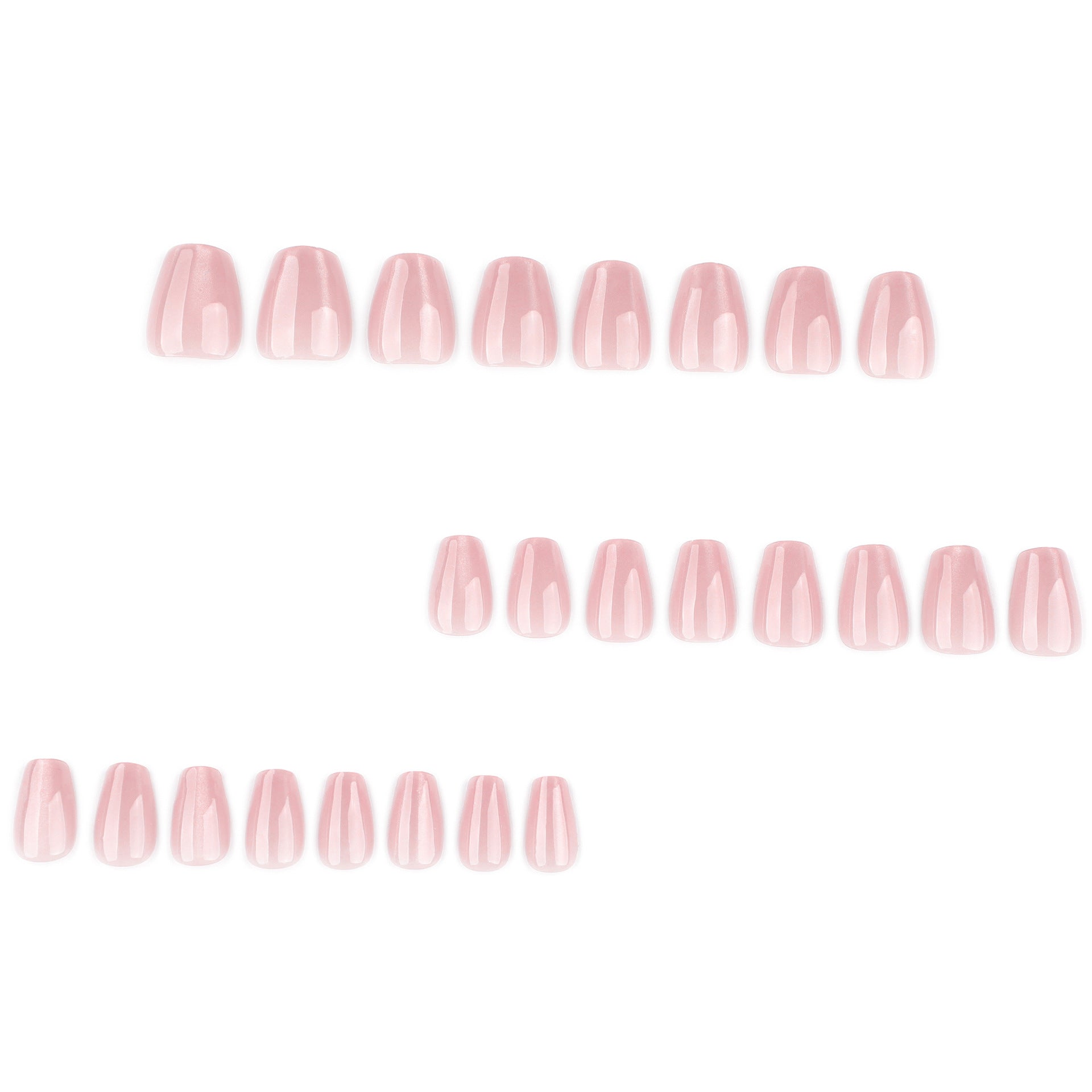 JP4127- Short Pink Cat Eye Press on Nails