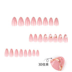 JP4157- 3d art Almond Press on Nails