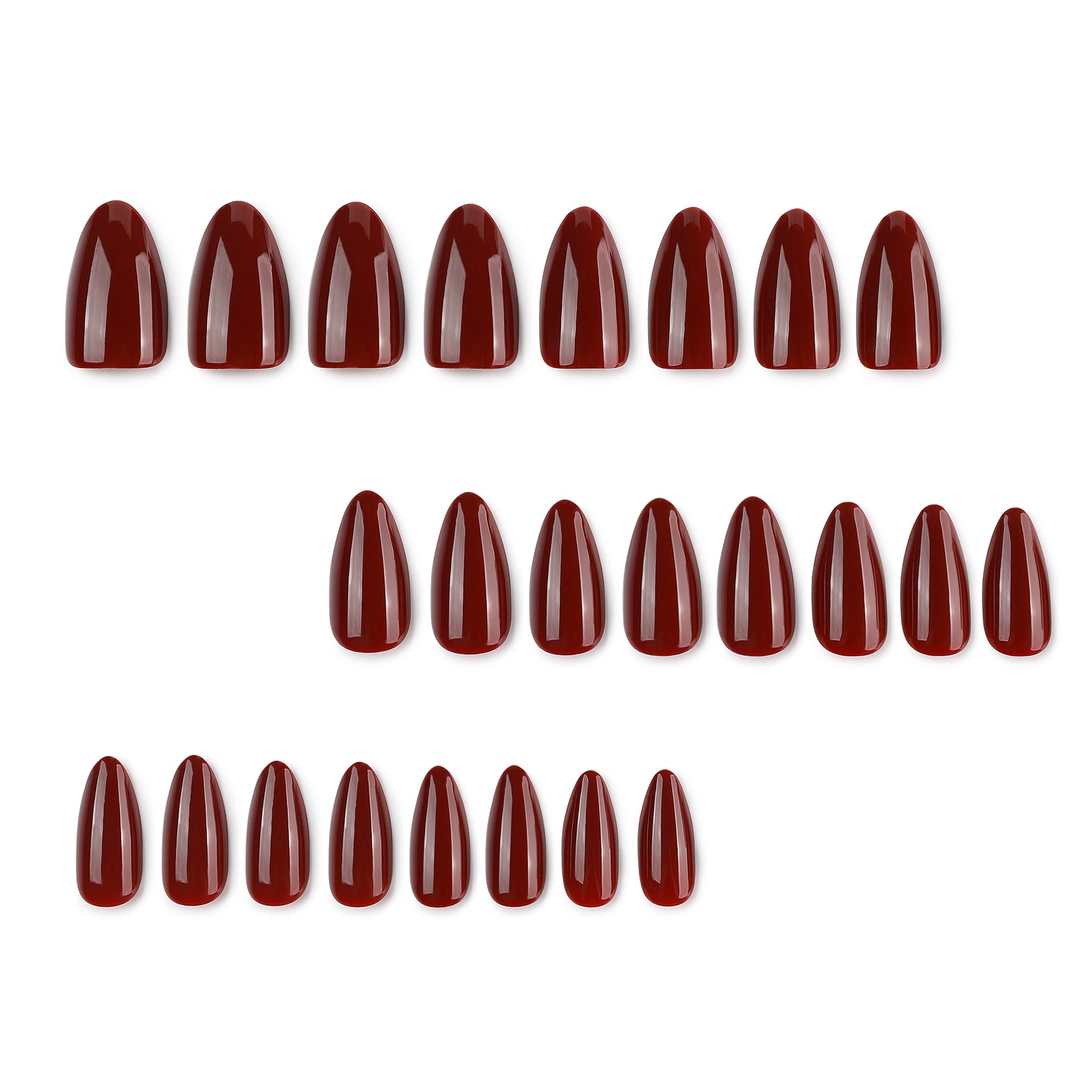 JP4554- Cherry Red Almond Press on Nails