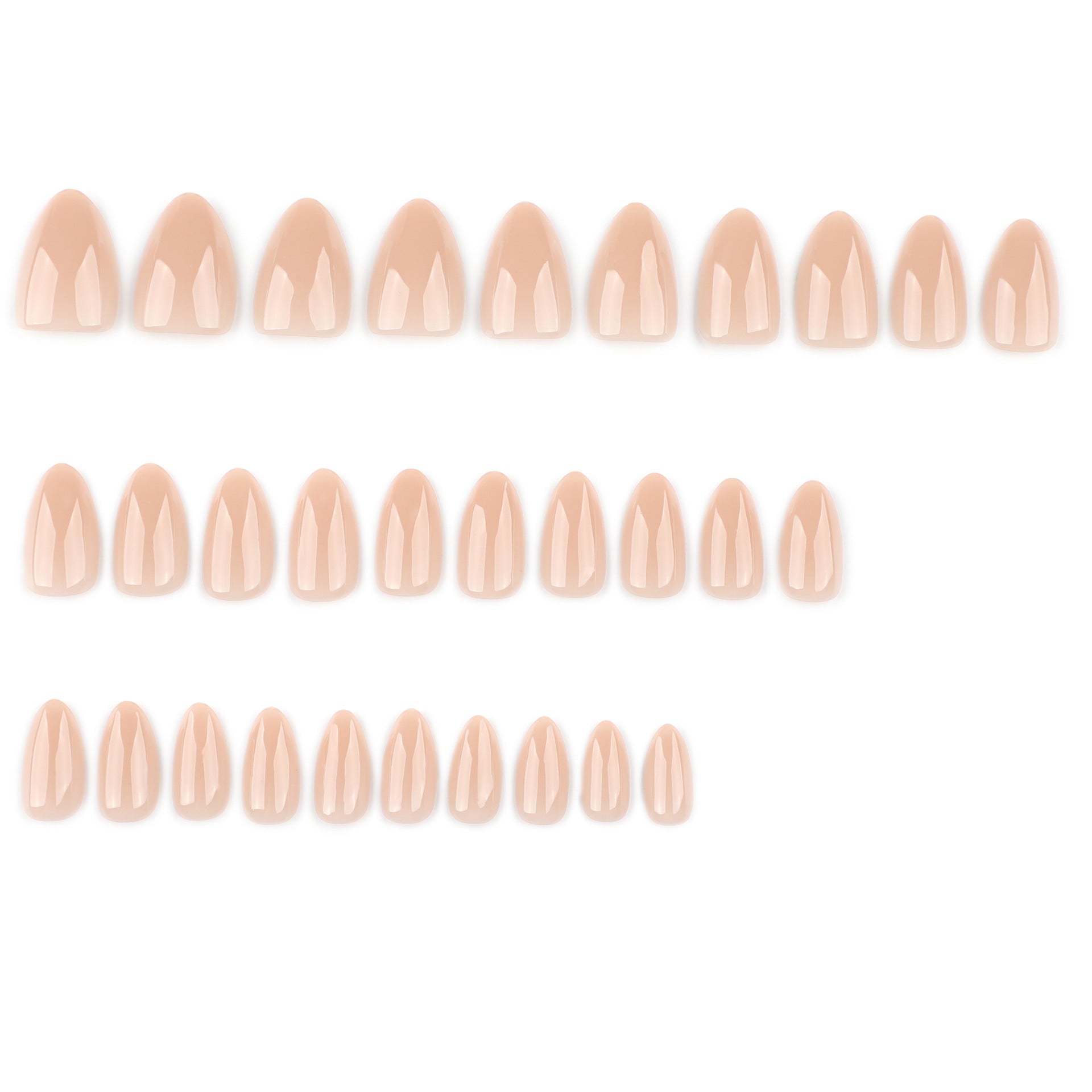 JP4059- Nude Short Almond Press on Nails