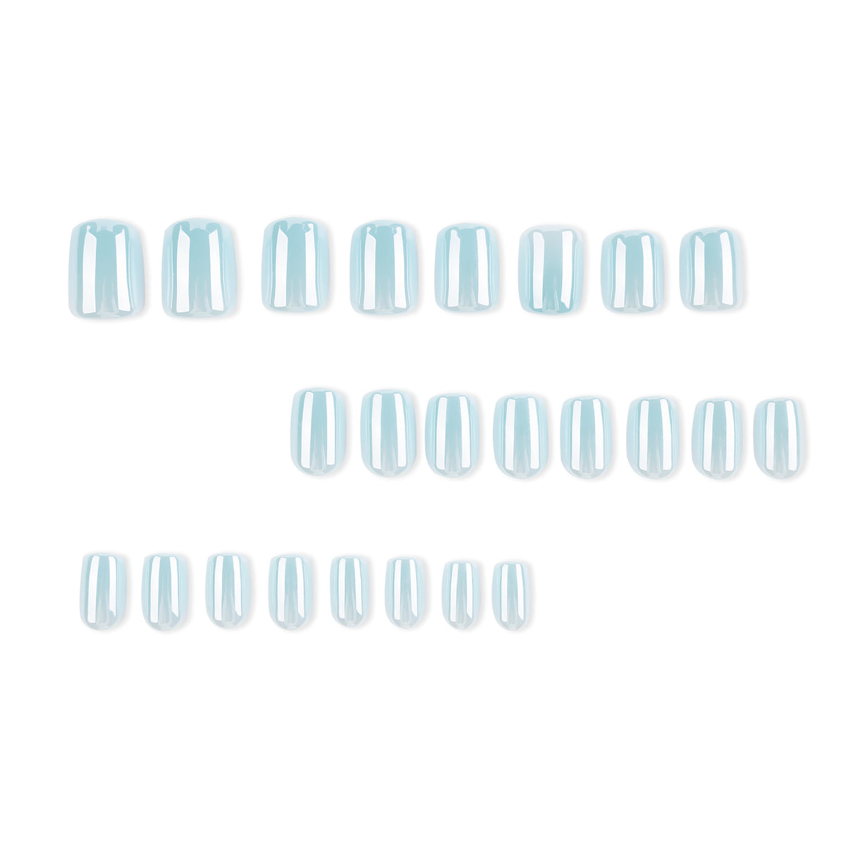 JP4428- Ice Blue Chrome Press on Nails