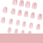 JP4127- Short Pink Cat Eye Press on Nails