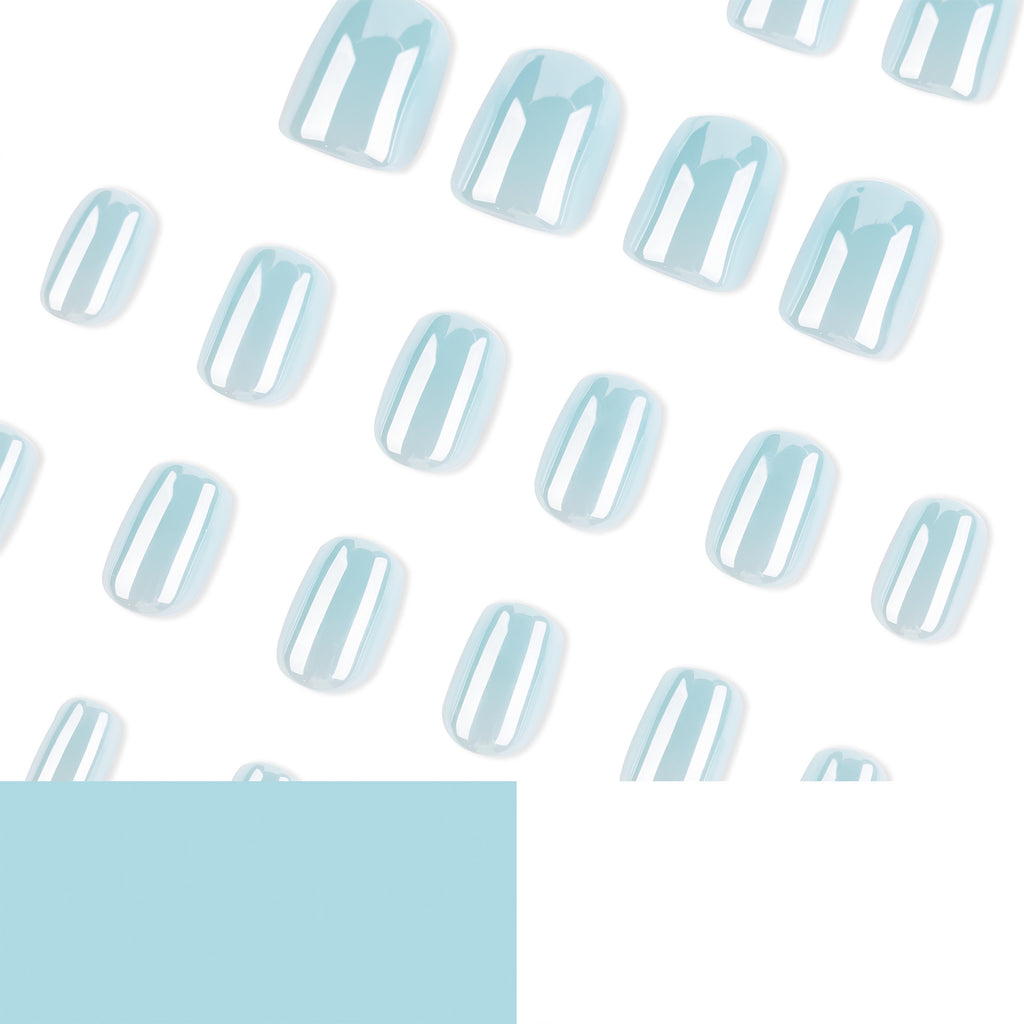 JP4428- Ice Blue Chrome Press on Nails