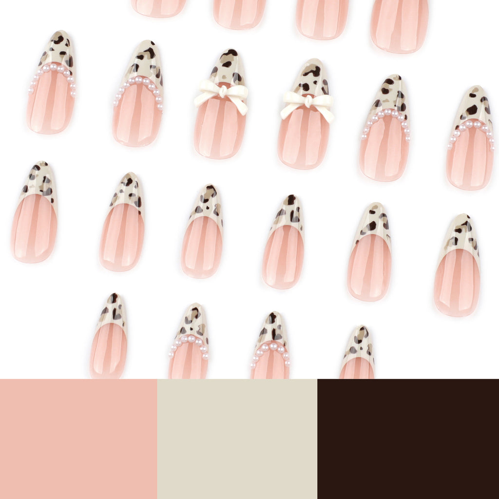 JP4057- French Leopard Print Press on Nails