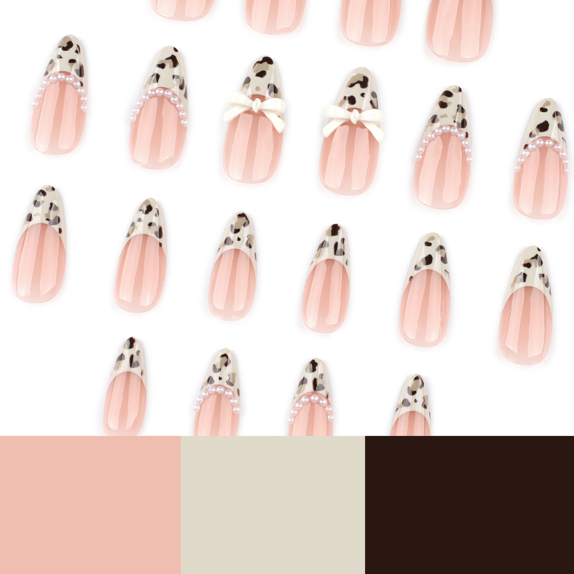 JP4057- French Leopard Print Press on Nails