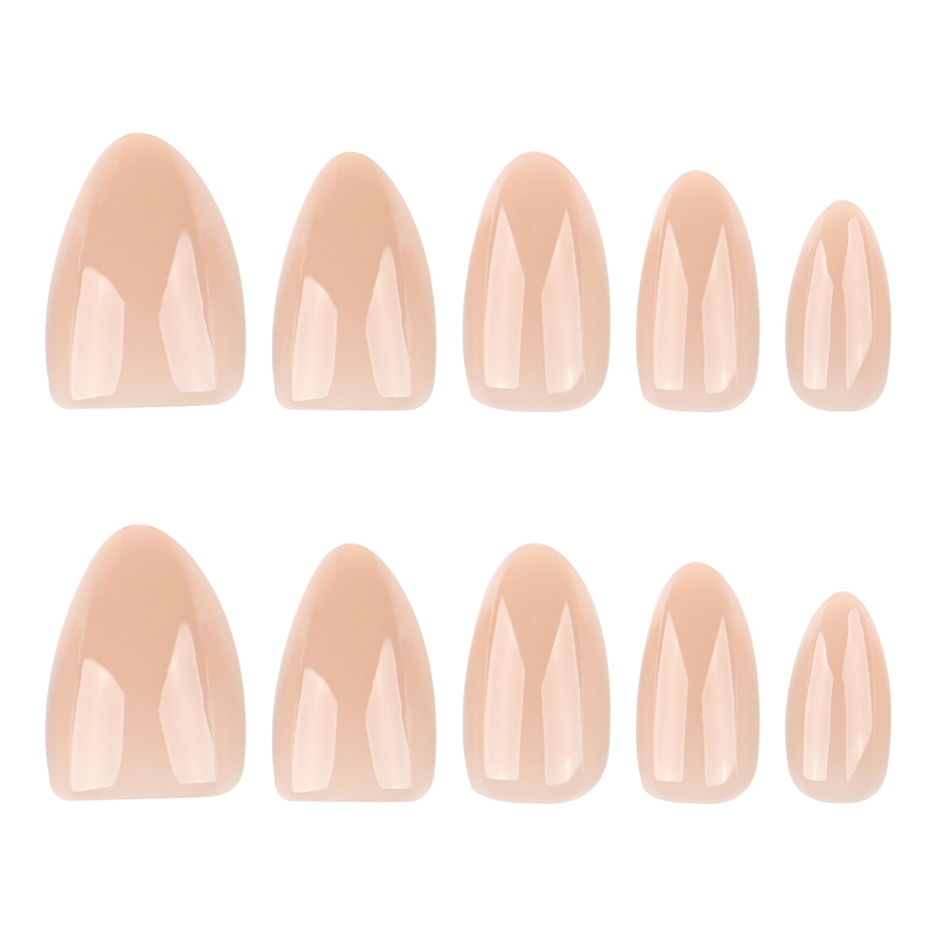JP4059- Nude Short Almond Press on Nails