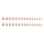 W2136- Short Almond French Manicure Press on Nails