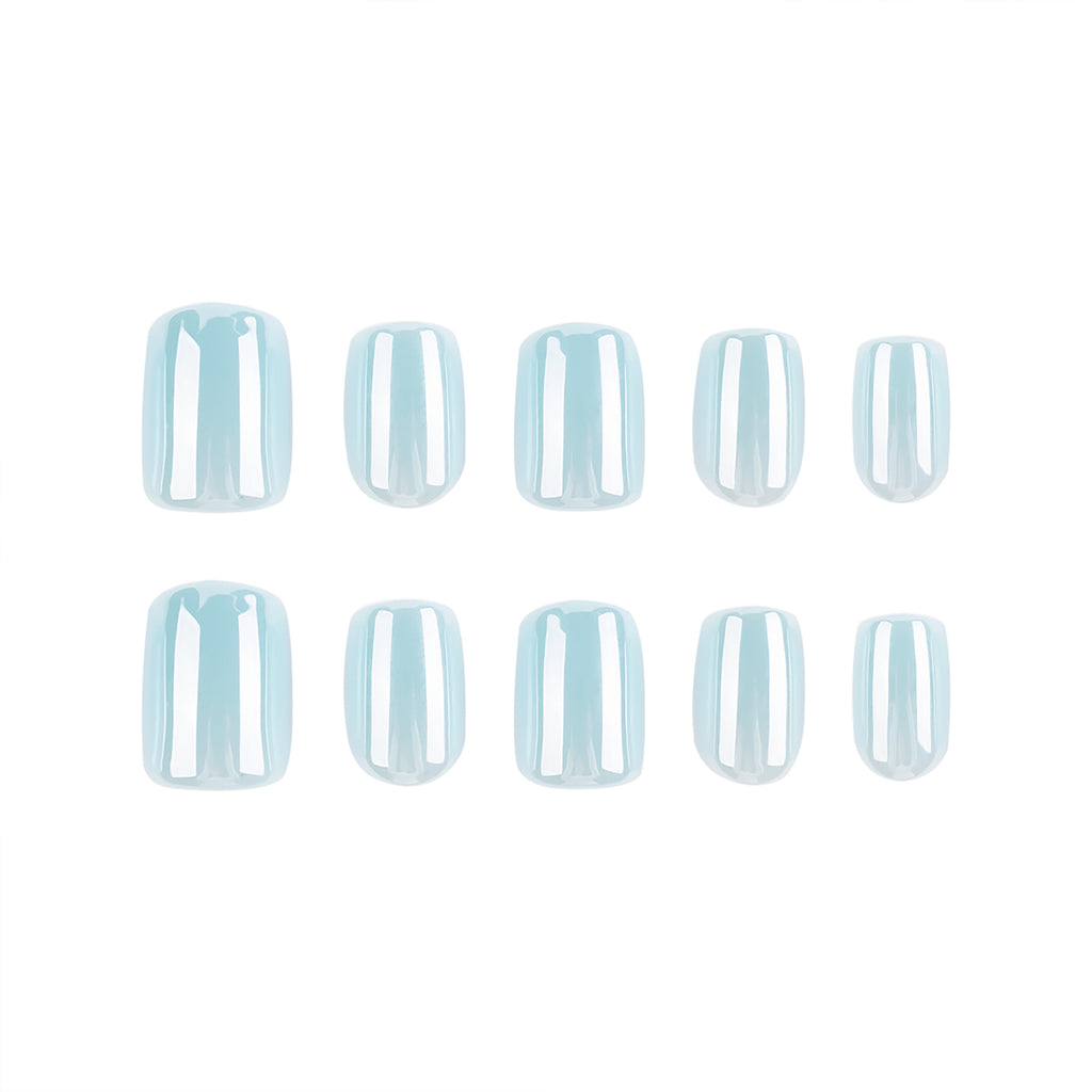 JP4428- Ice Blue Chrome Press on Nails