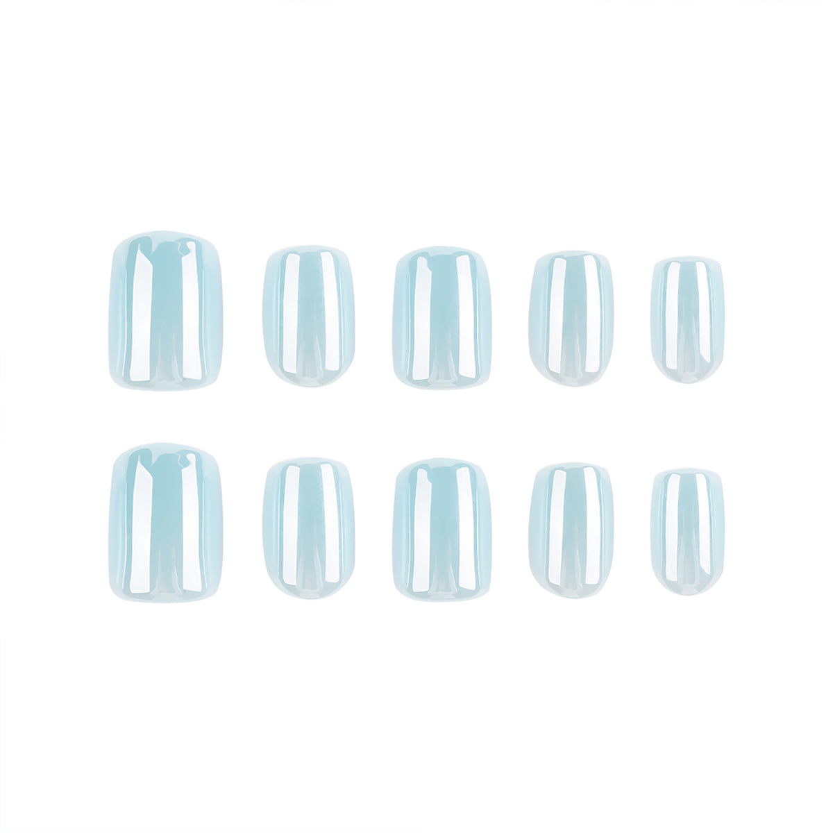 JP4428- Ice Blue Chrome Press on Nails