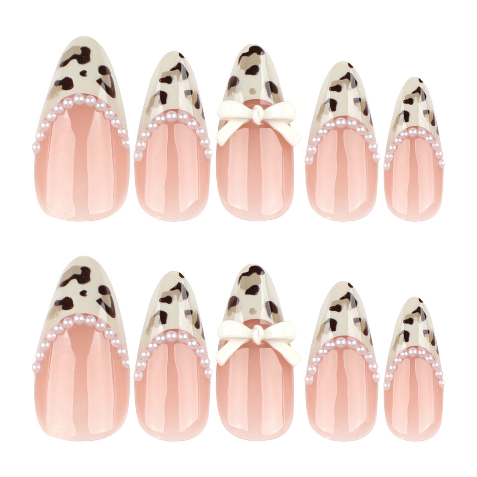 JP4057- French Leopard Print Press on Nails