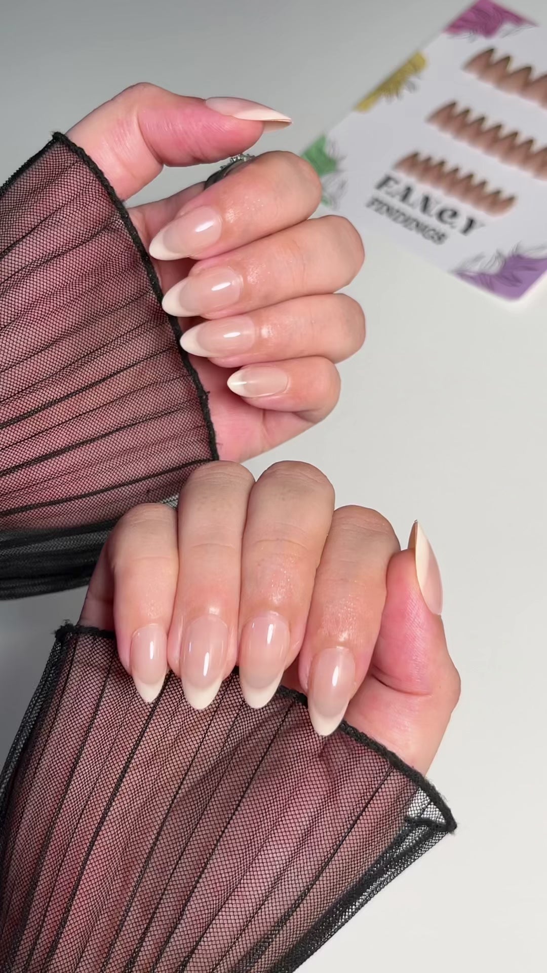 JP4056- Almond French Nails