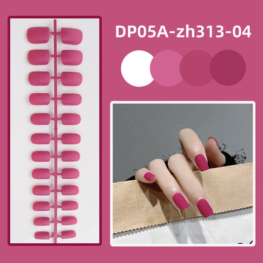 [Clearance]- Matte Short Square- fuchsia - SS32
