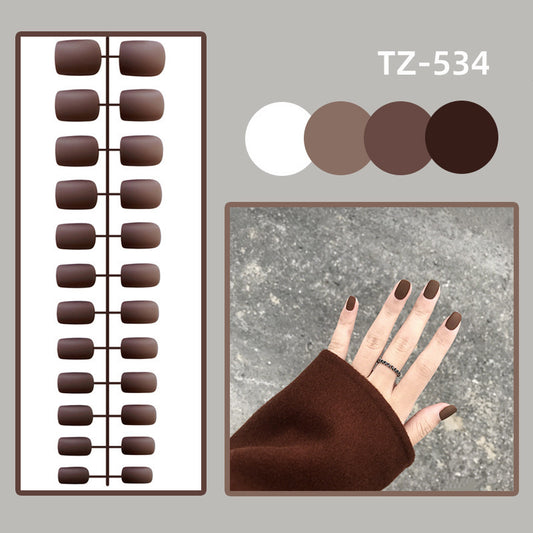 [Clearance]- Matte Short Square- Chocolate - SS28