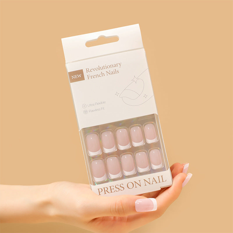 Super Natural Basic French Manicure- Square