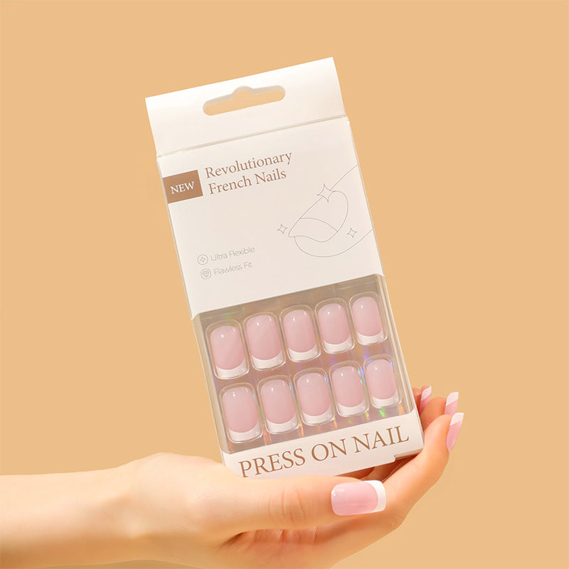 Super Natural Basic French Manicure- Square