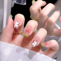 [Clearance] Peach Coffin Press-On Nails Set R557