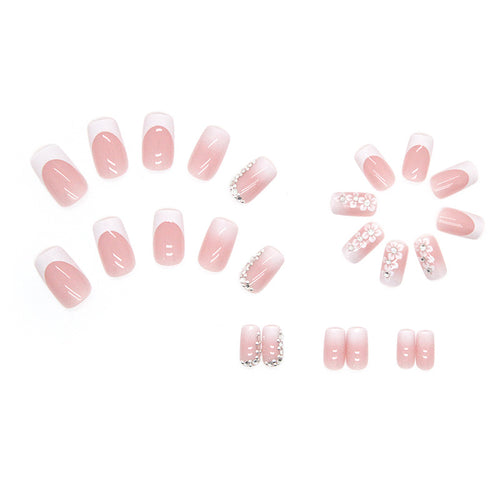 Embellished French Press-On Nails Set W242
