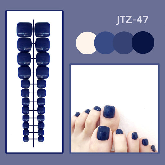 [Clearance]- Glossy Toe Nails- Blue- JTZ47