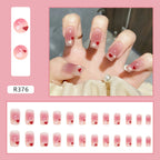 R376- Pink Charm Nail Set