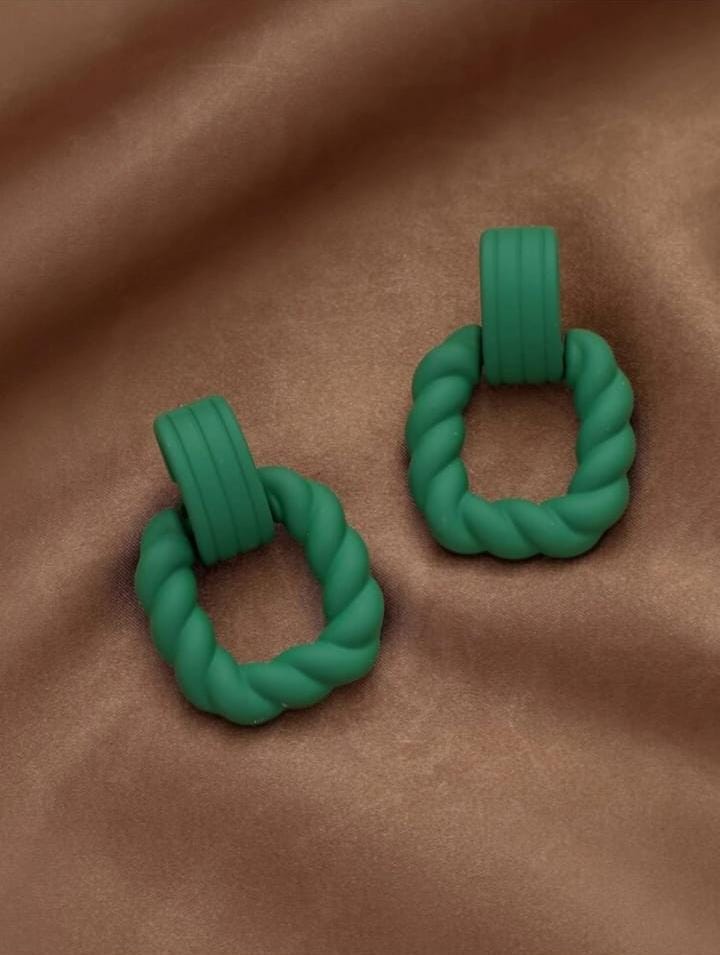 [Clearance] - Twist Geometric Drop Earrings- DE01