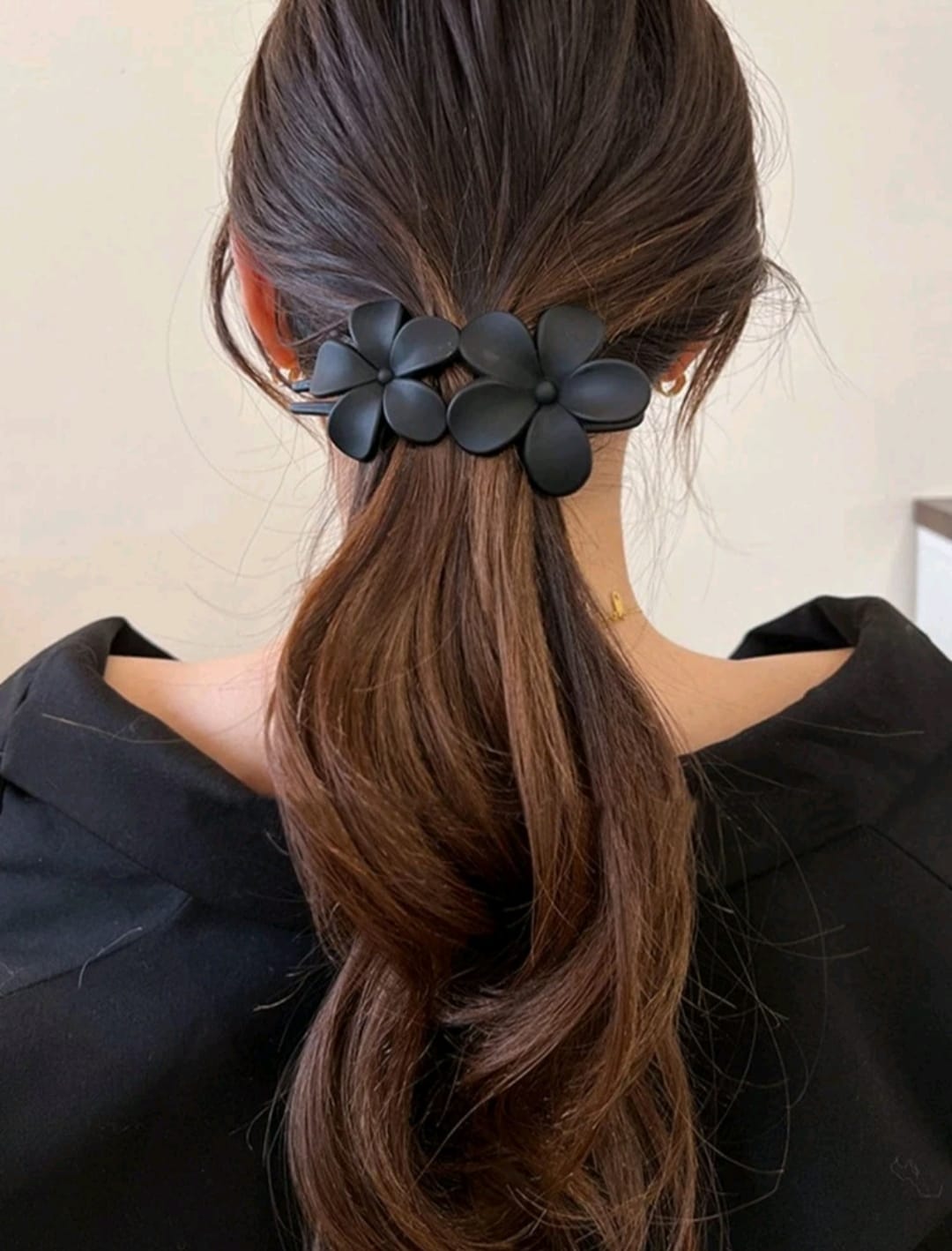 [Clearance] - Frosted double Flower Hair Clip - H1139
