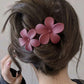 [Clearance] - Frosted double Flower Hair Clip - H1139